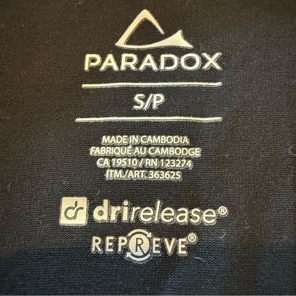 Paradox Base Layer Merino Wool Blend 1/4 Zip Black Pullover Women's Size M - Picture 10 of 11